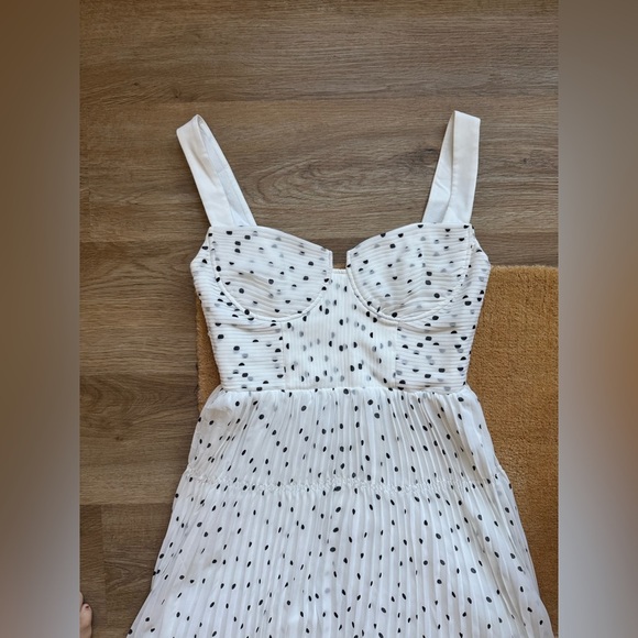 🖤NWOT Self-Portrait Polka Dot Chiffon Midi Dress - Picture 7 of 13